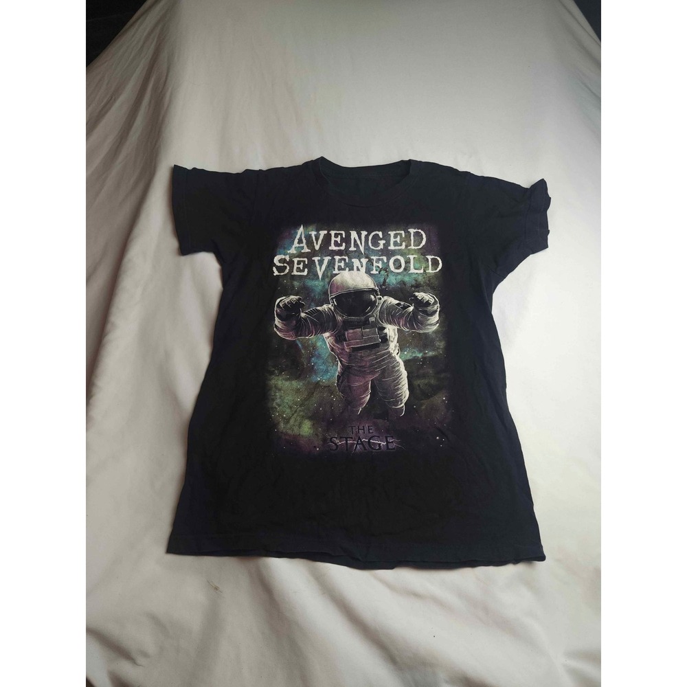 Avenged Sevenfold The Stage Astronaut Graphic T-Shirt Black Small Mens Womens